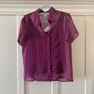 Share NWT 90s Minimalist Vintage Romantic Layered Blouse Jonathan Martin LARGE